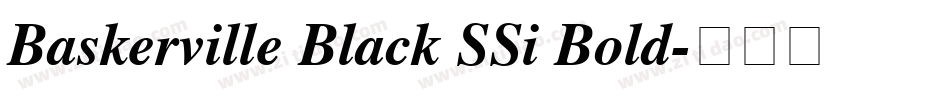 Baskerville Black SSi Bold字体转换